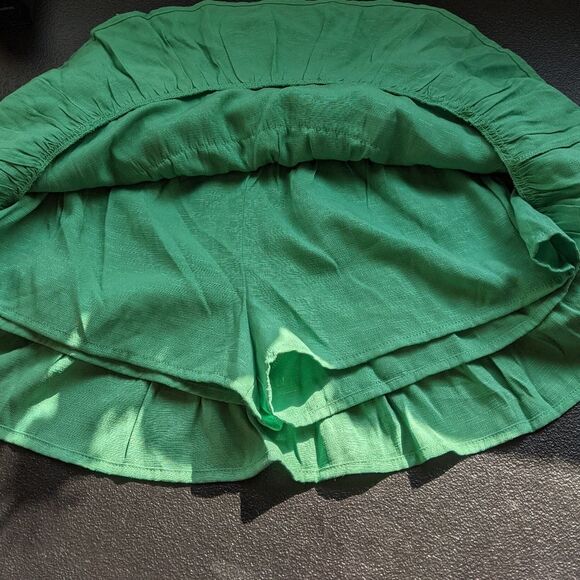 Idem Ditto Mini Skort Pull On Elastic Waist Tiered Ruffle Smocked Preppy Small - Picture 5 of 9